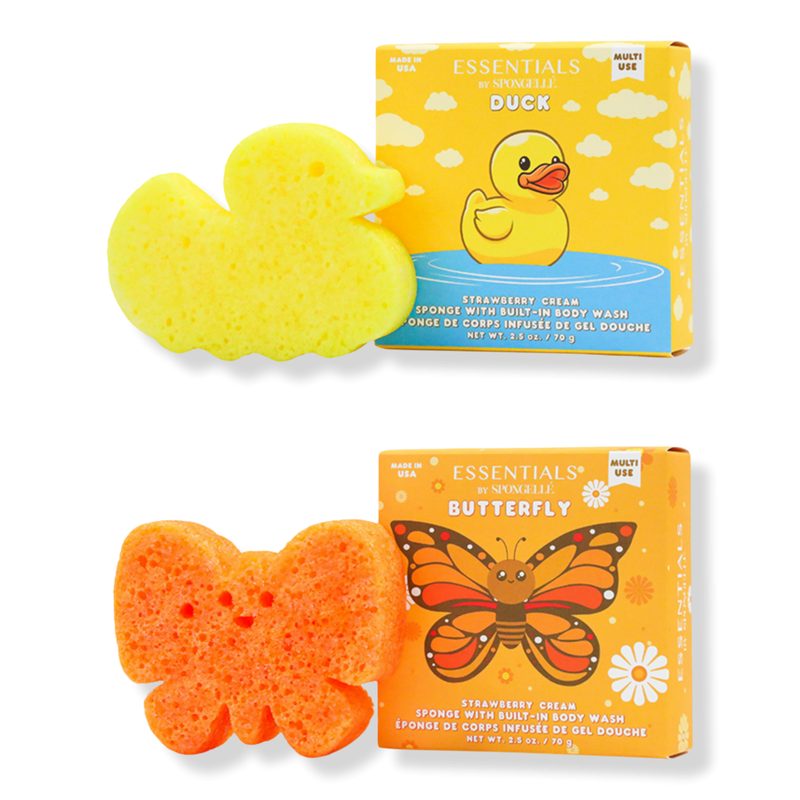 Essentials by Spongelle Flutter Pals - Duck & Butterfly
