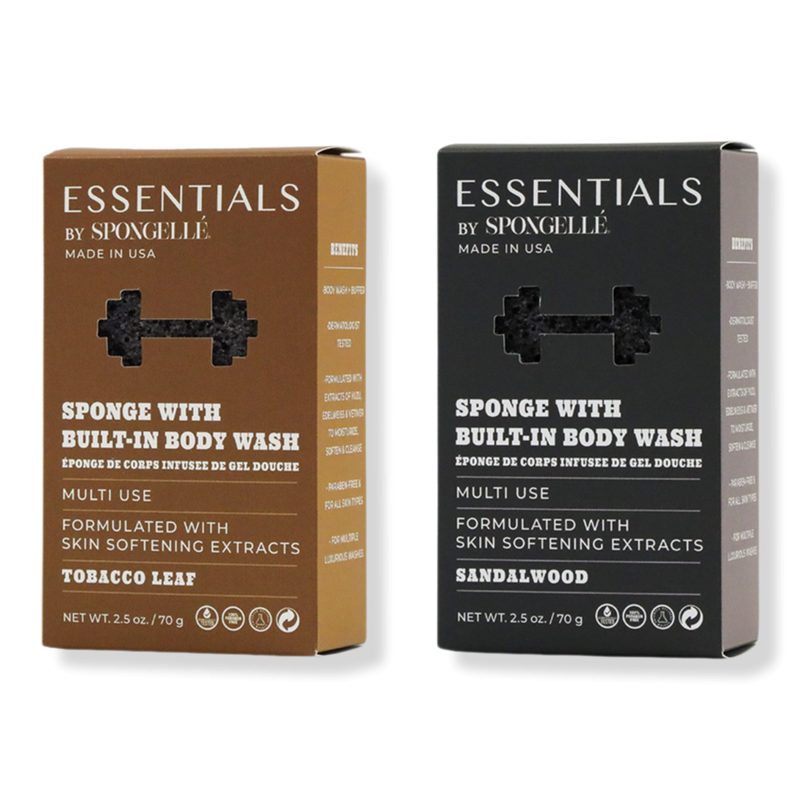 Essentials by Spongelle Men's Woody Bundle - Tobacco Leaf & Sandalwood