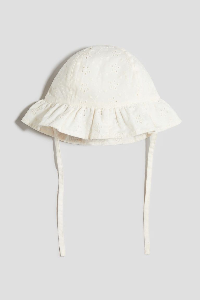 Eyelet-Embroidered Cotton Sun Hat
