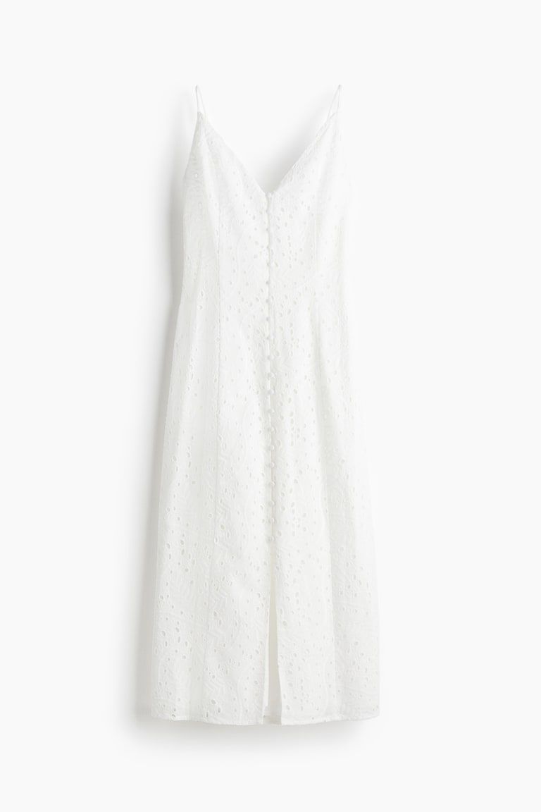 Eyelet-Embroidered Strappy Dress