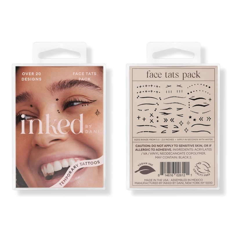 Face Tats Temporary Tattoo Pack