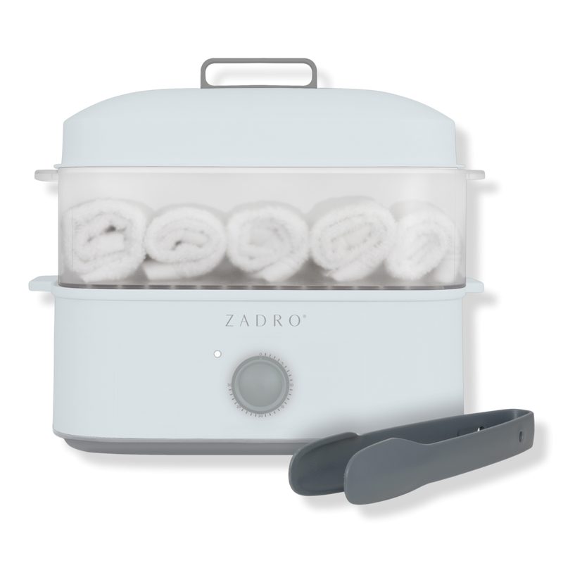 Facial Towel Steamer with Tongs - Blue/Gray