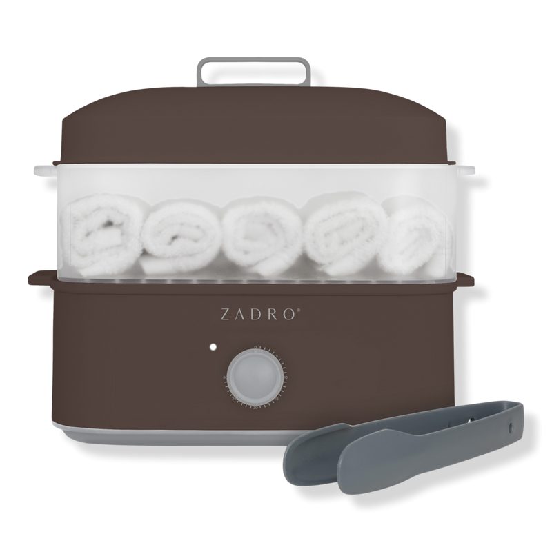 Facial Towel Steamer with Tongs - Chocolate