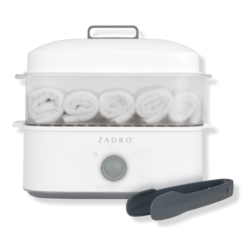 Facial Towel Steamer with Tongs - White/Gray