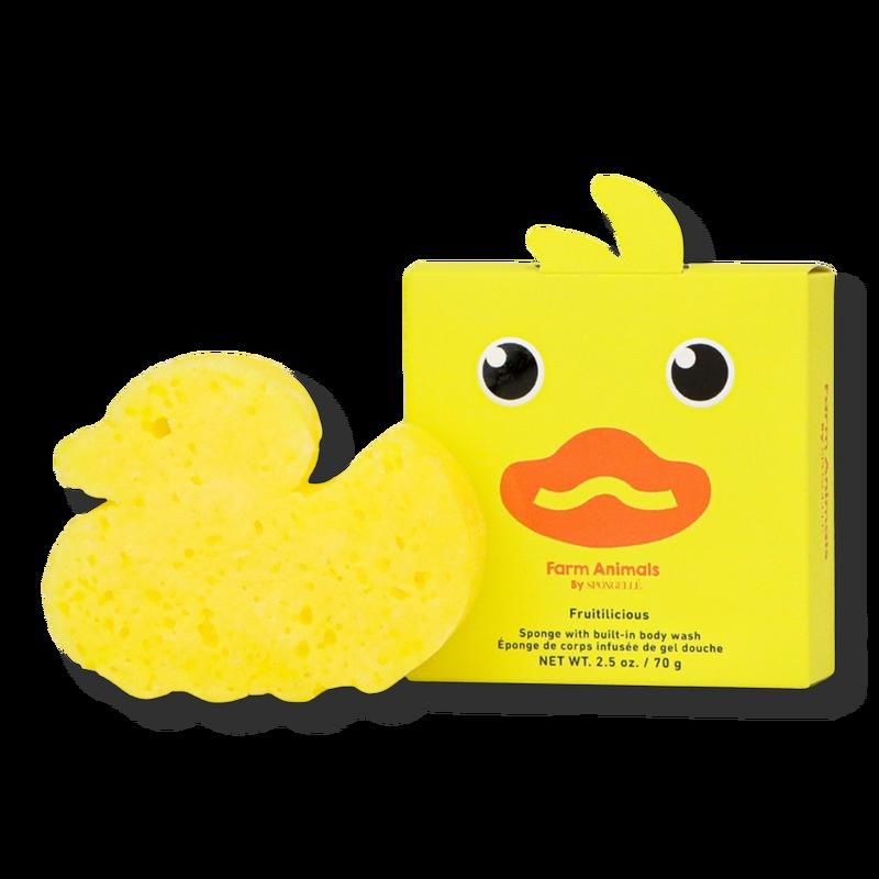 Farm Animals Danny Duck Body Wash Infused Bath & Shower Loofah for Kids Baby Essentials