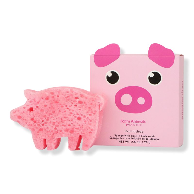 Farm Animals Peggy Pig Body Wash Infused Bath & Shower Loofah for Kids Baby Essentials