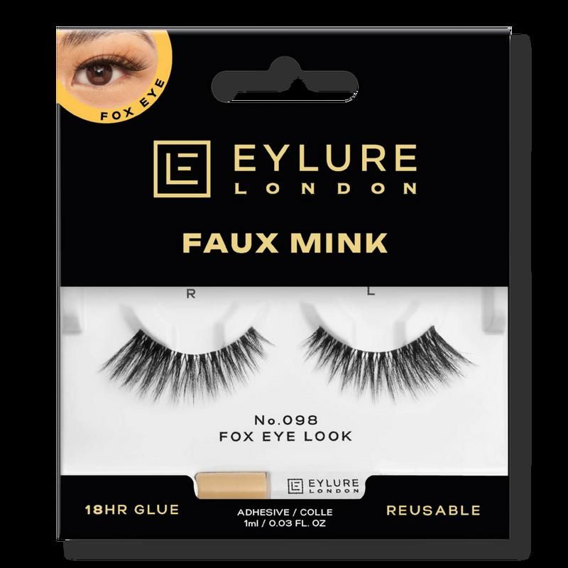 Faux Mink No.098 False Eyelashes, Fox Eye Look