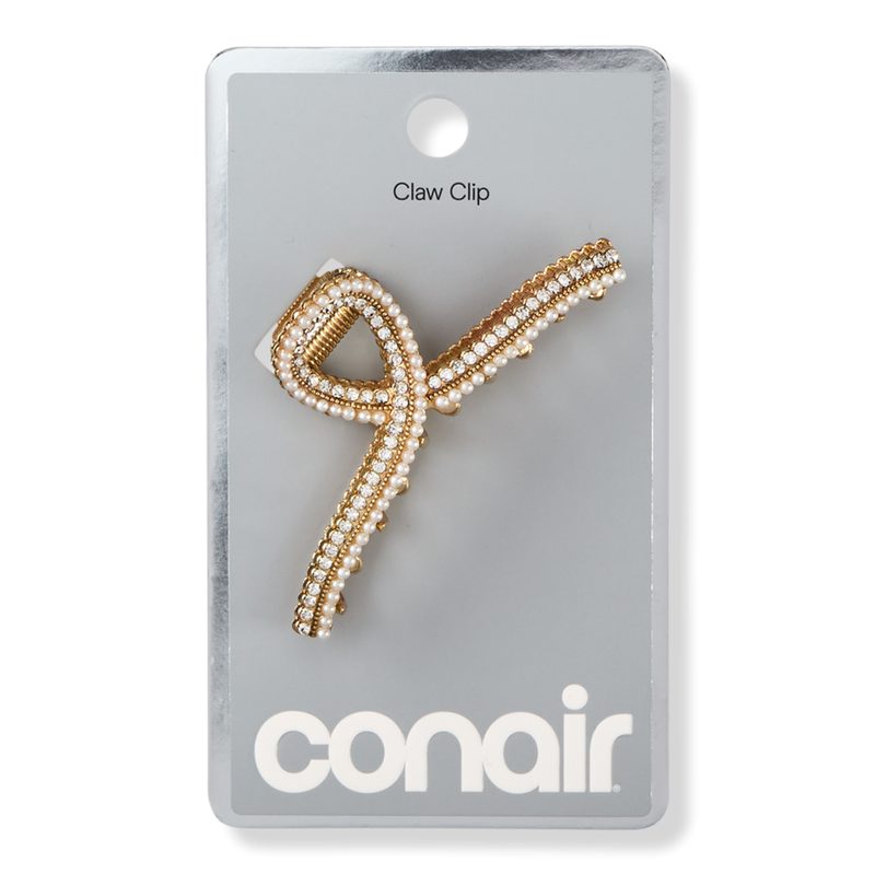 Faux Pearl & Rhinestone Claw Clip