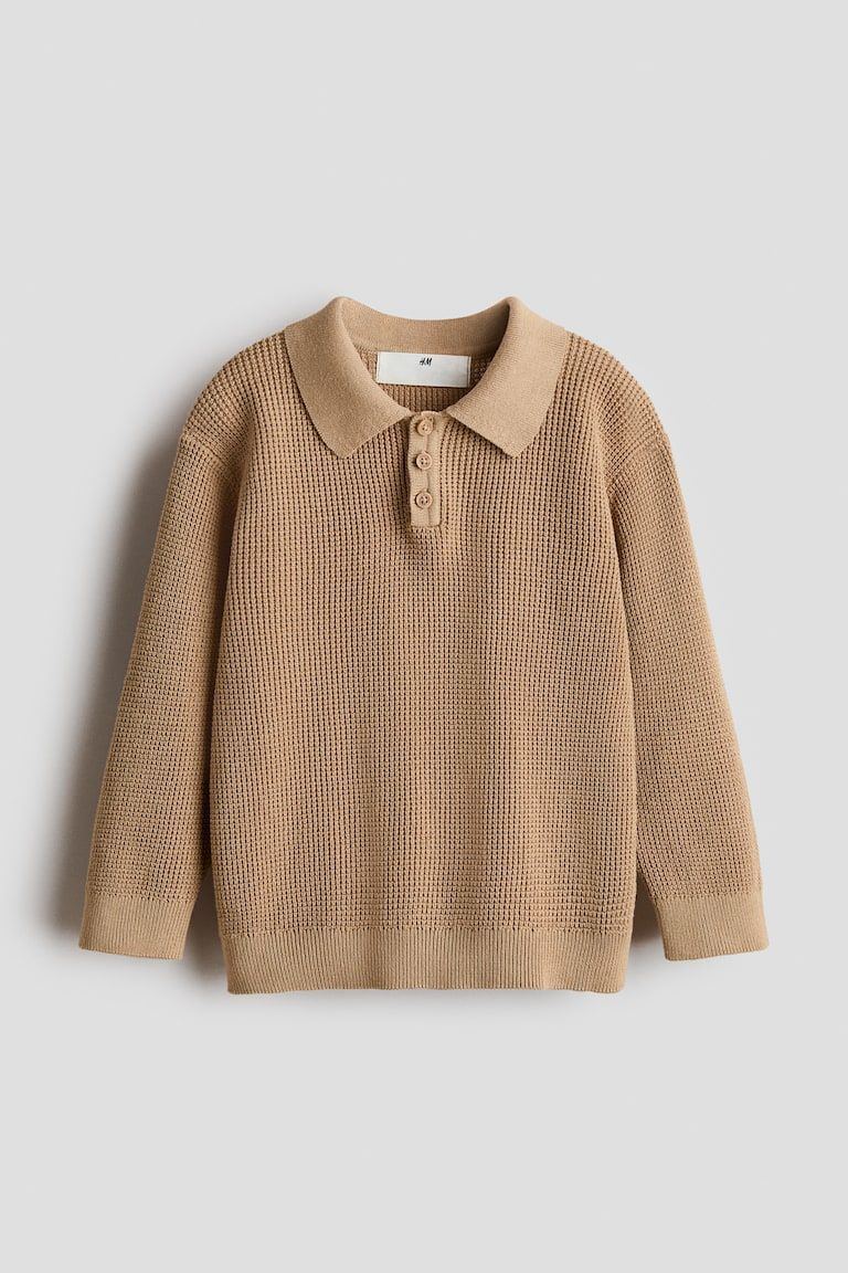 Fine-Knit Polo Shirt