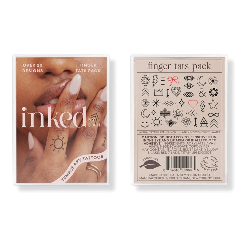 Finger Tats Temporary Tattoo Pack