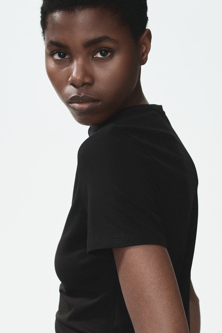Fitted Cotton-Blend T-Shirt