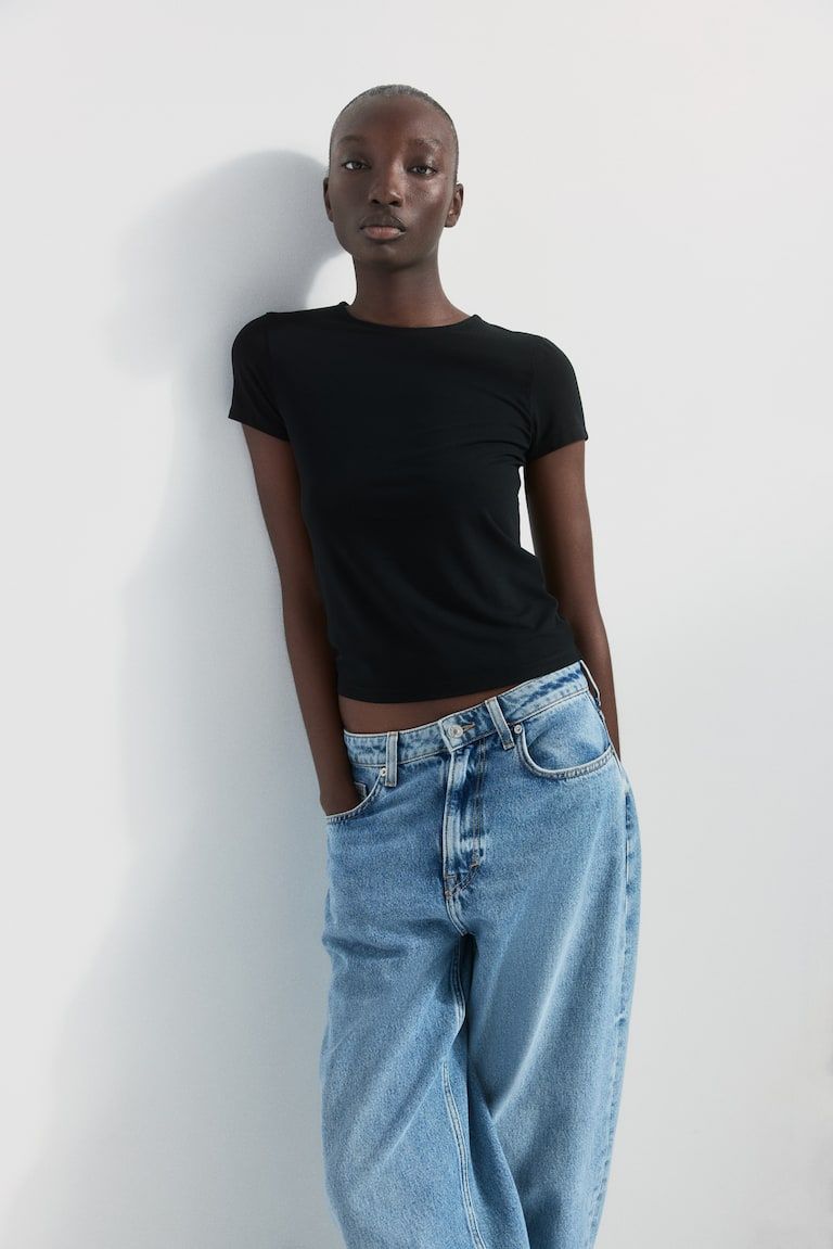 Fitted Viscose T-Shirt