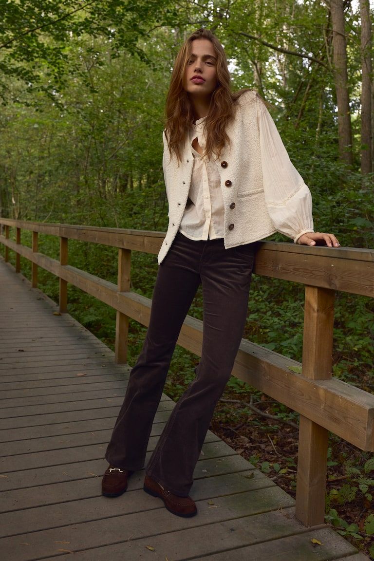 Flared Corduroy Pants