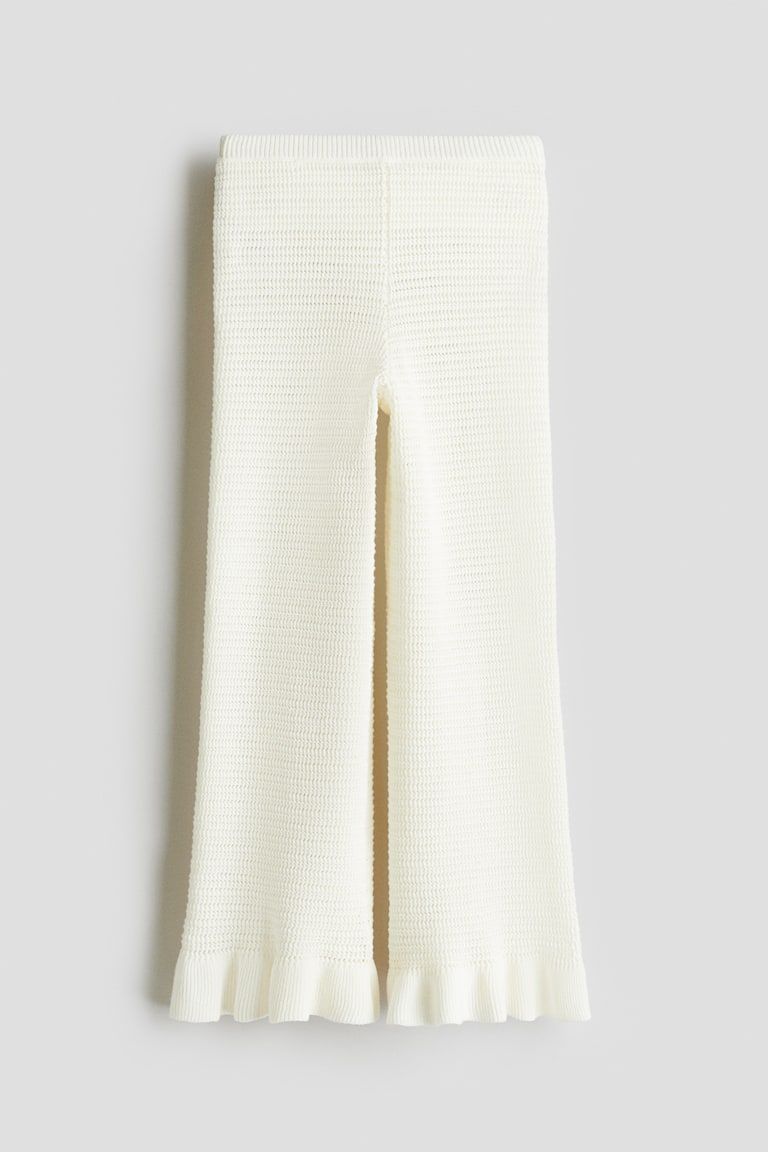 Flared Cotton-Knit Leggings