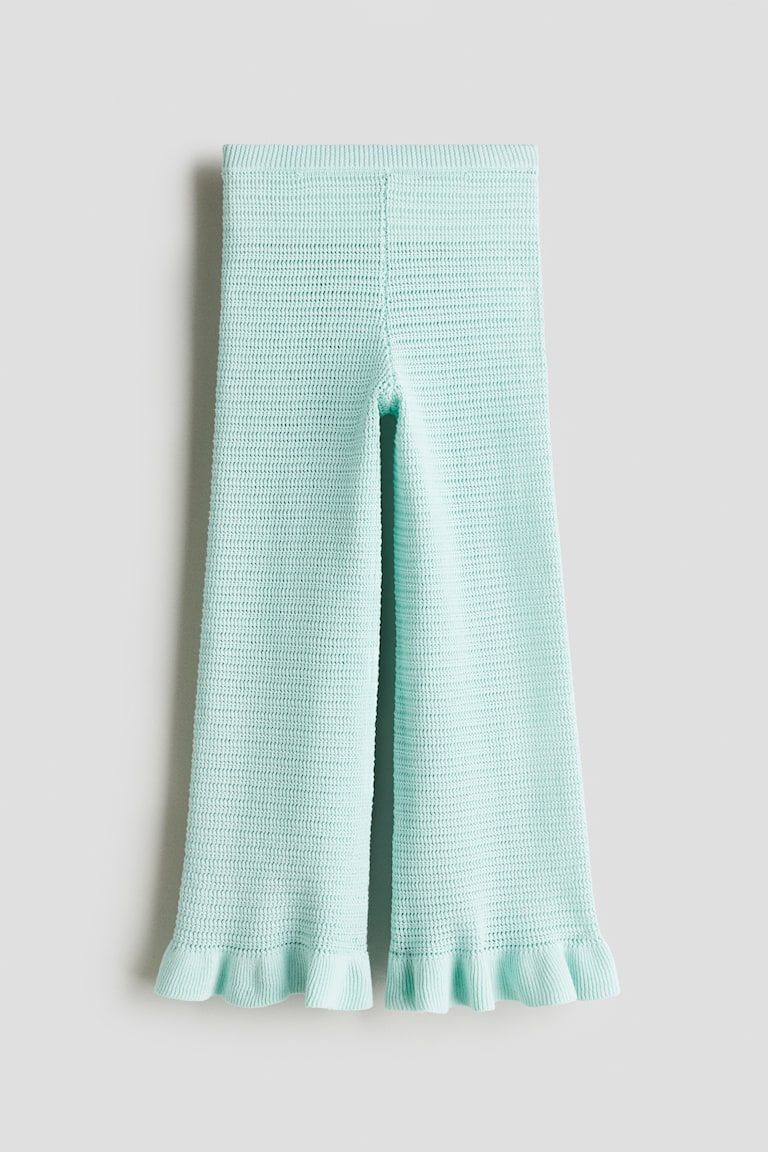Flared Cotton-Knit Leggings