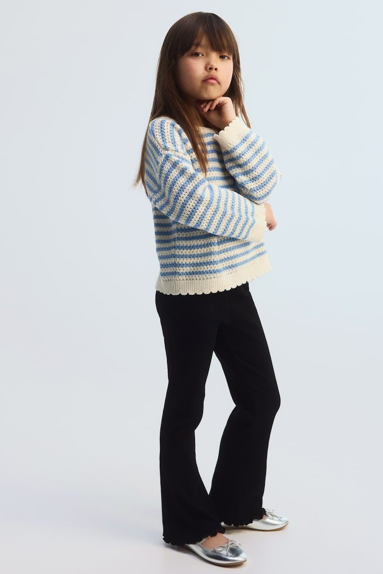 Flared Cotton Leggings