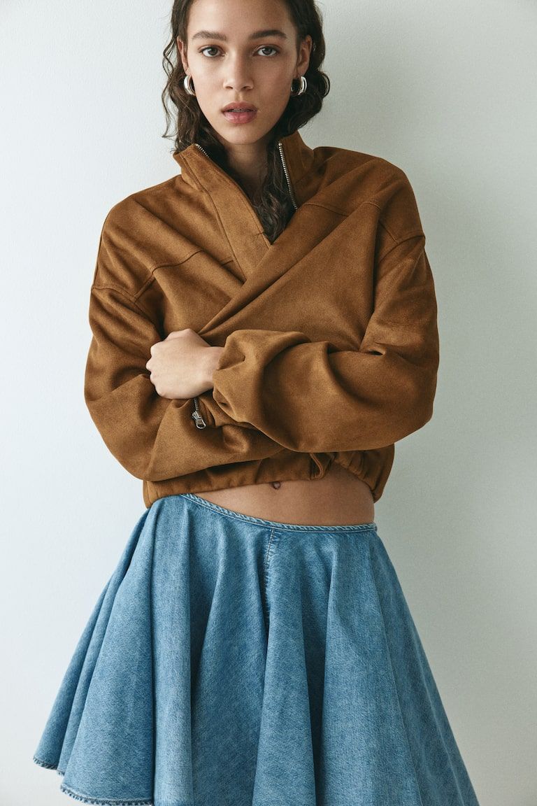 Flared Denim Skirt