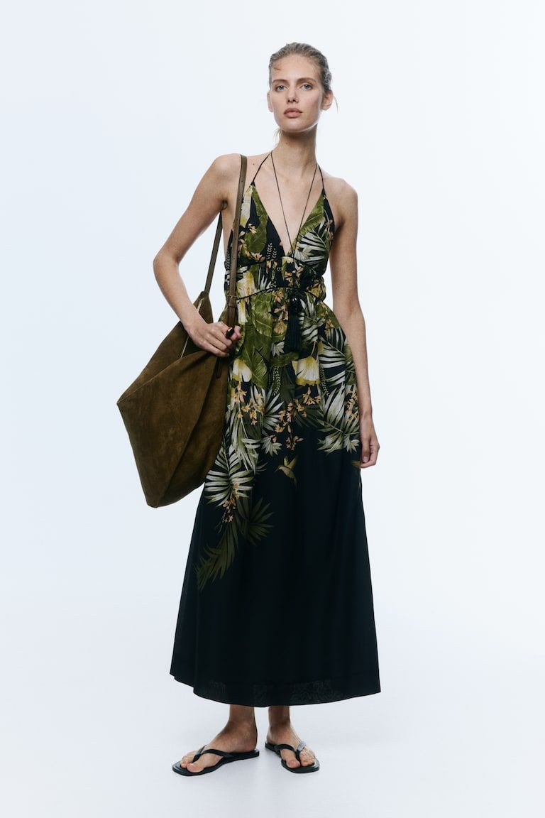 Flared Halterneck Dress