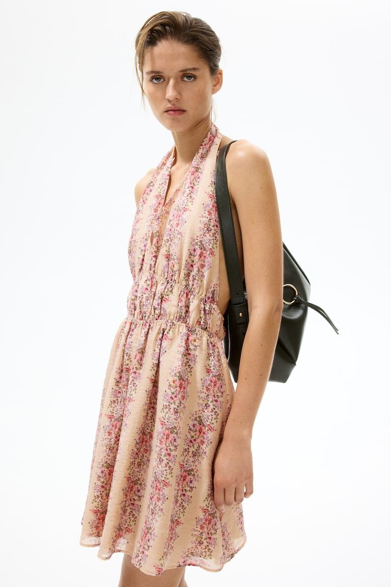 Flared Halterneck Dress