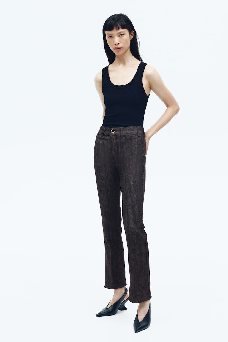 Flared High Ankle Jeans