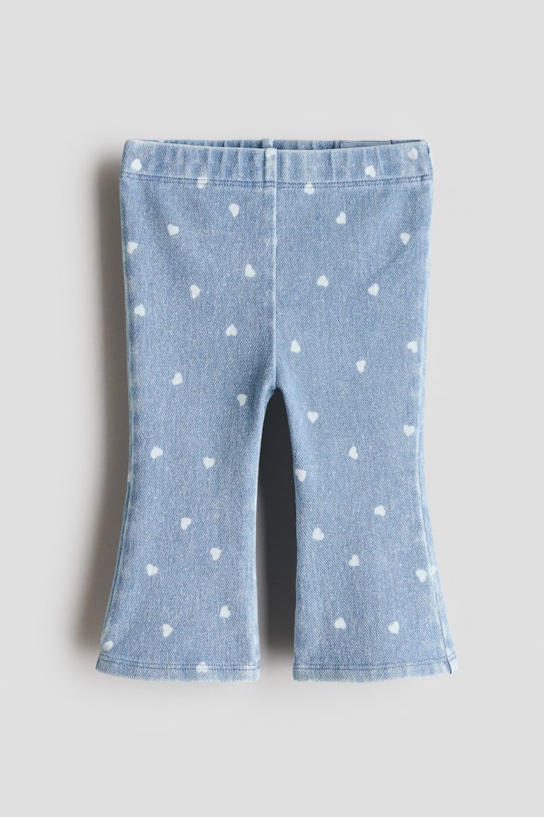 Flared jersey jeggings