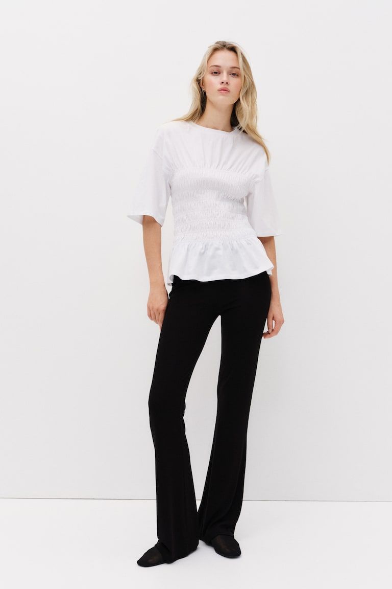 Flared Jersey Pants