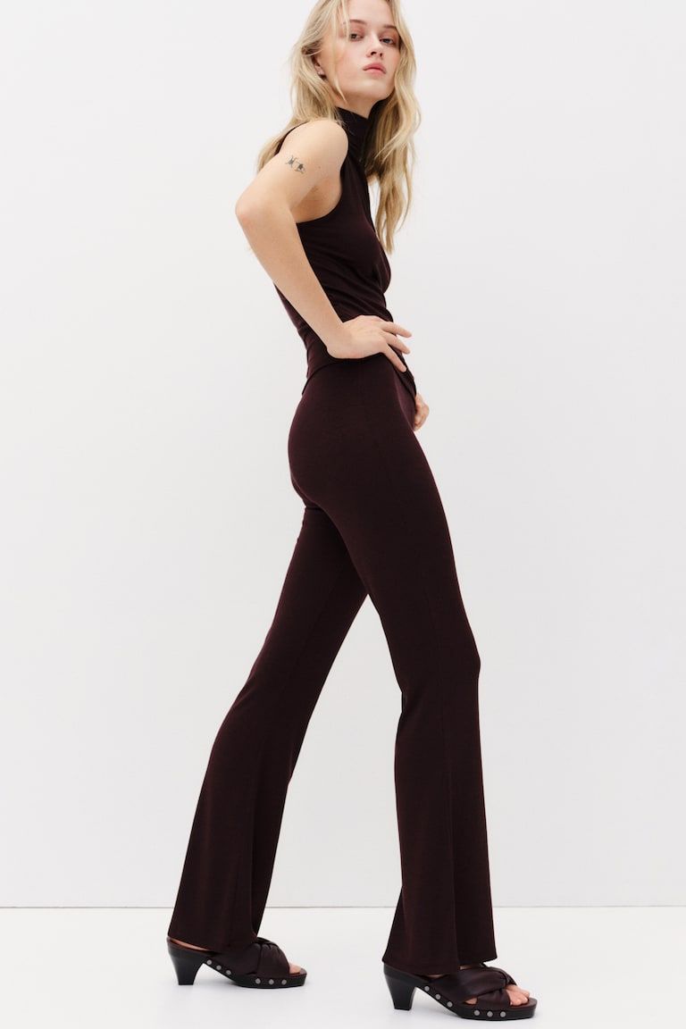 Flared Jersey Pants