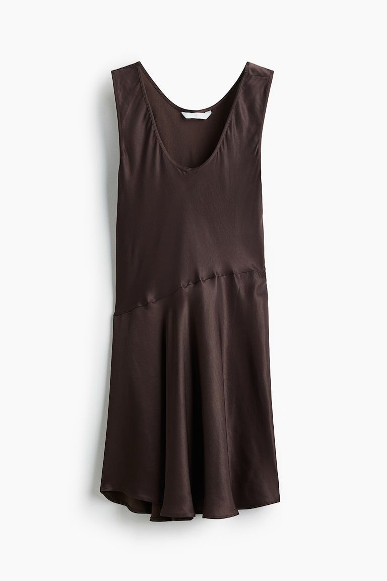 Flared Satin Dress