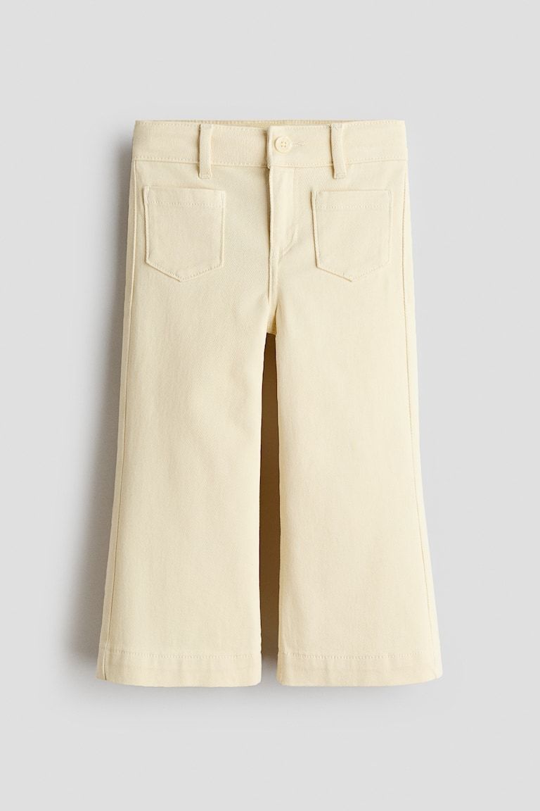 Flared Twill Pants