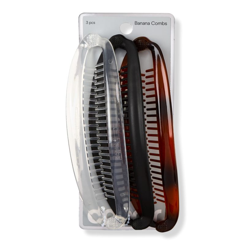 Flat Banana Combs - Clear, Black, and Tort