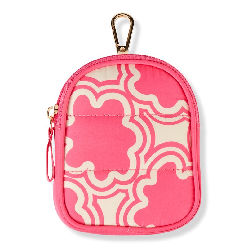 Floral Pink Water Bottle Pouch With Key Chain