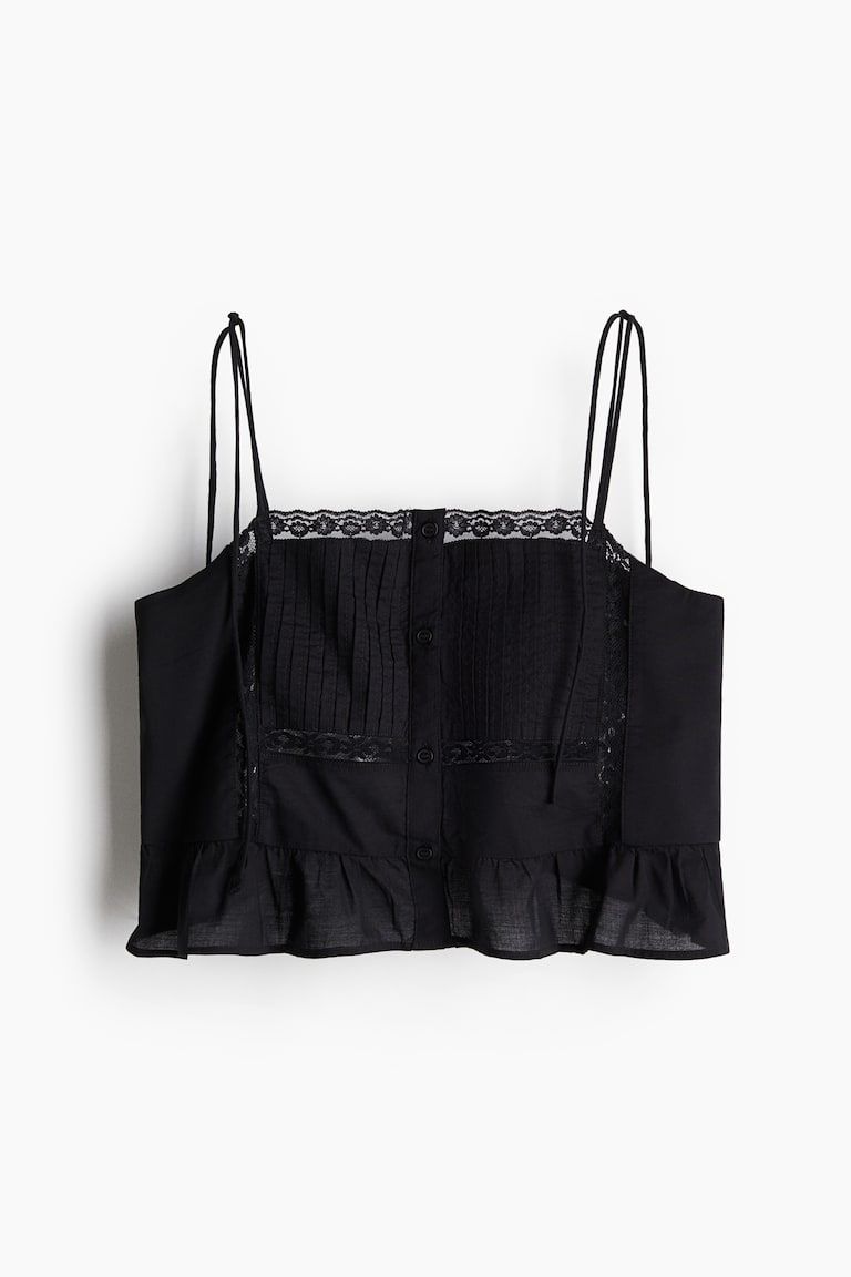 Flounce-Trimmed Camisole Top