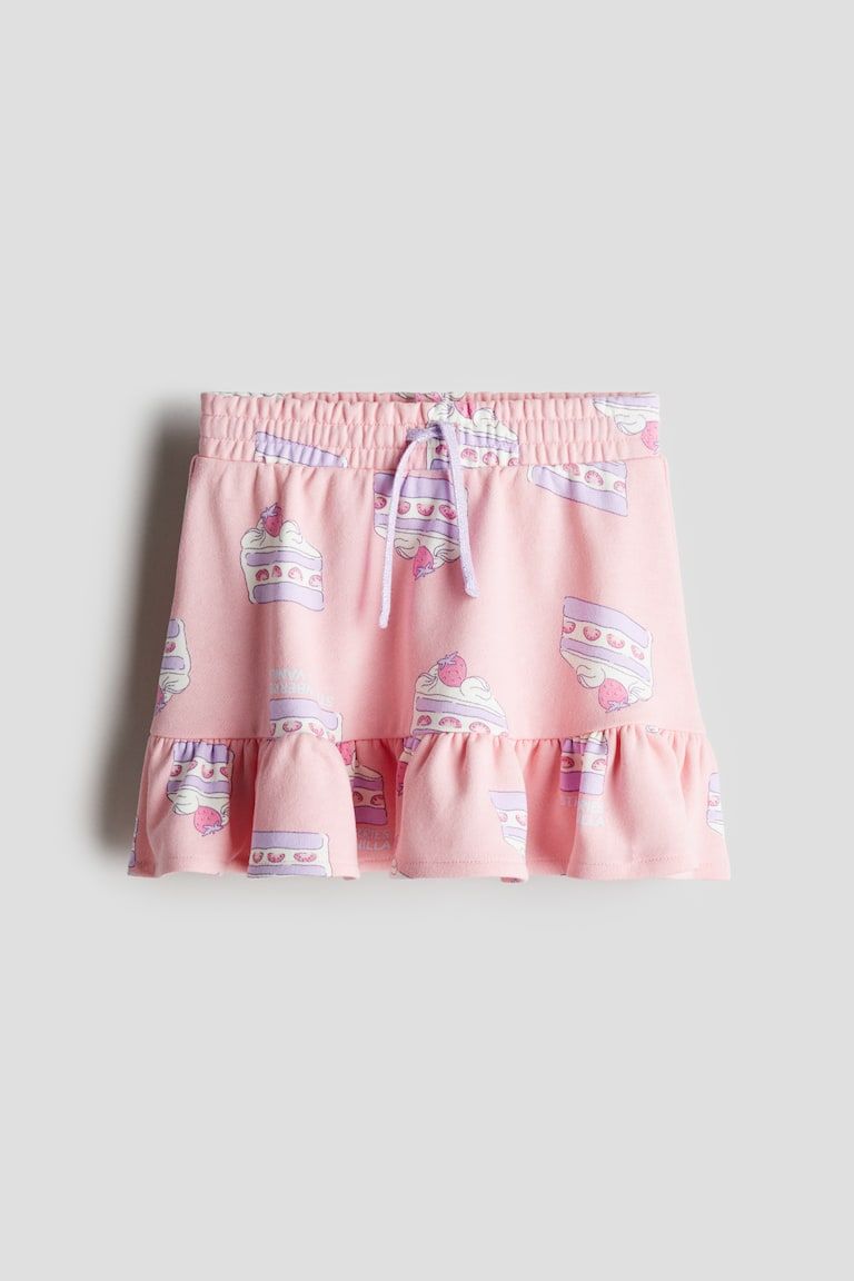 Flounce-Trimmed Skirt