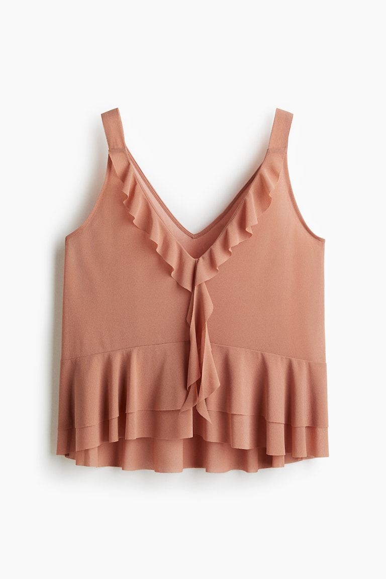 Flounced Sleeveless Top