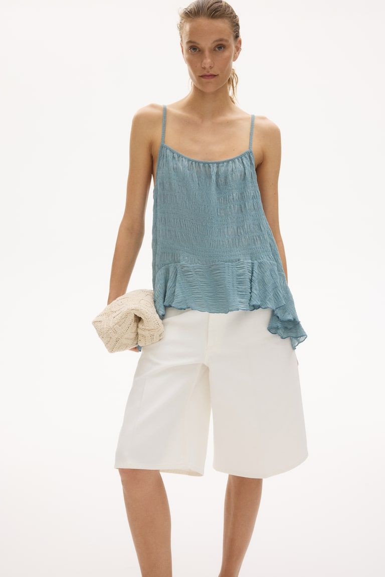 Flounced Smocked Top
