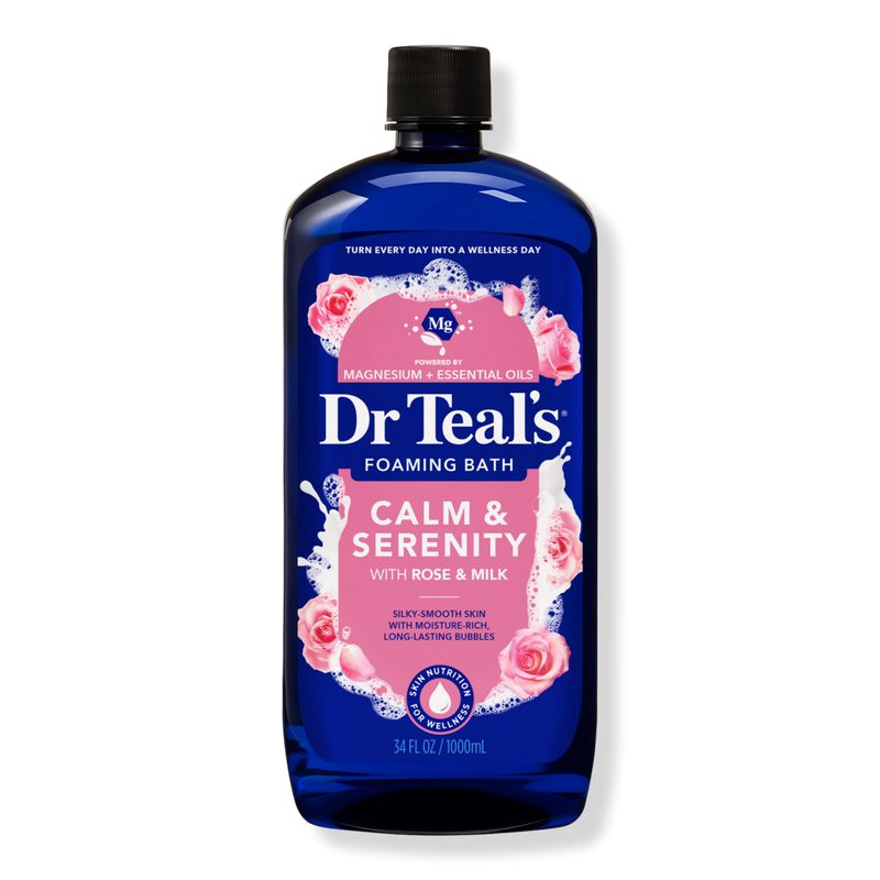Foaming Bath with Pure Epsom Salt, Calm & Serenity with Rose