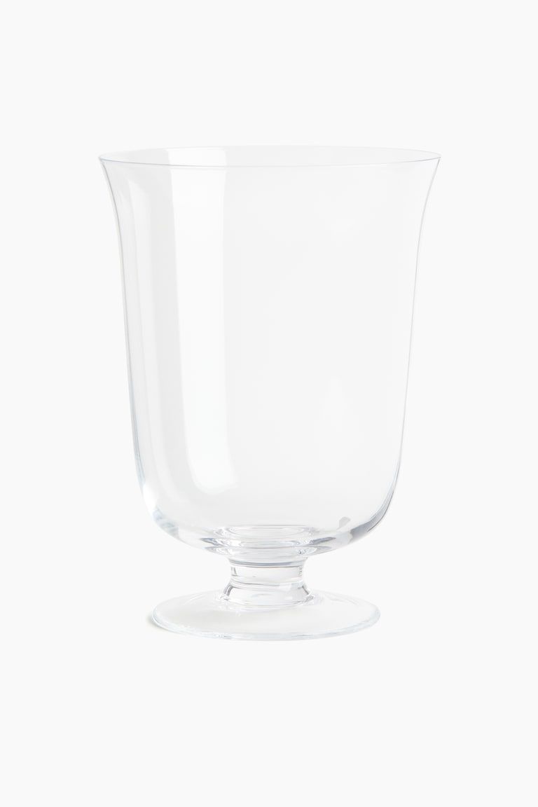Footed Glass Vase