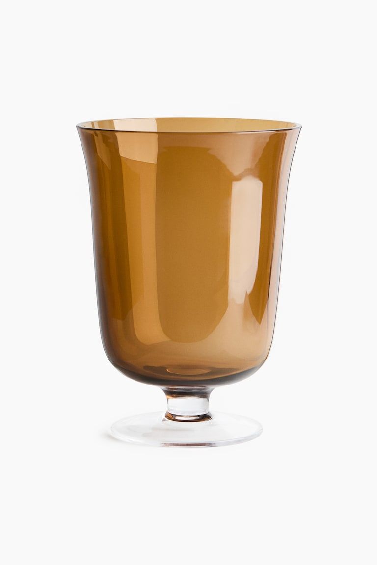 Footed Glass Vase