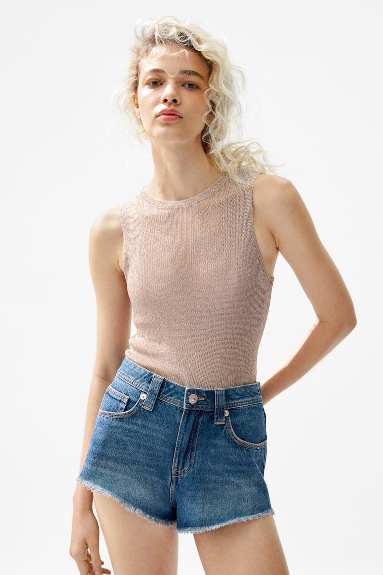 Frayed Denim Shorts
