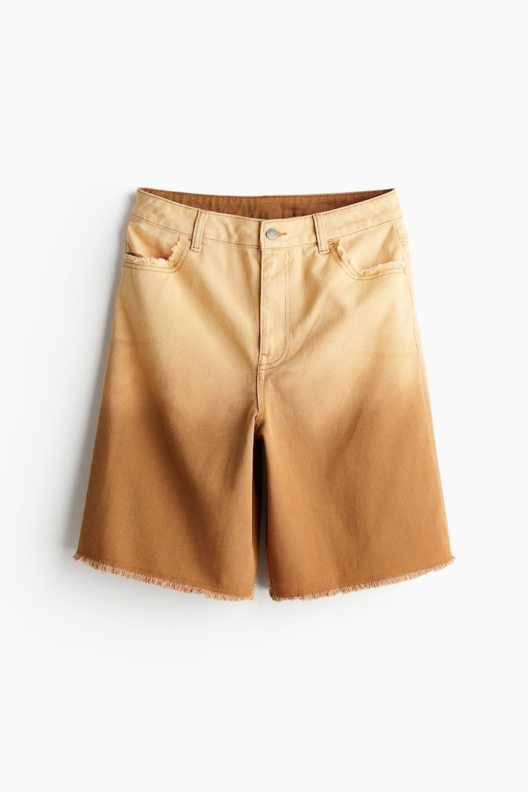 Frayed-edge Bermuda Shorts