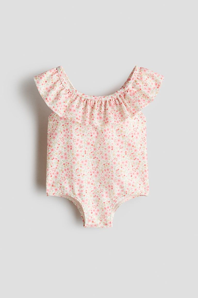 Frill-trimmed swimsuit