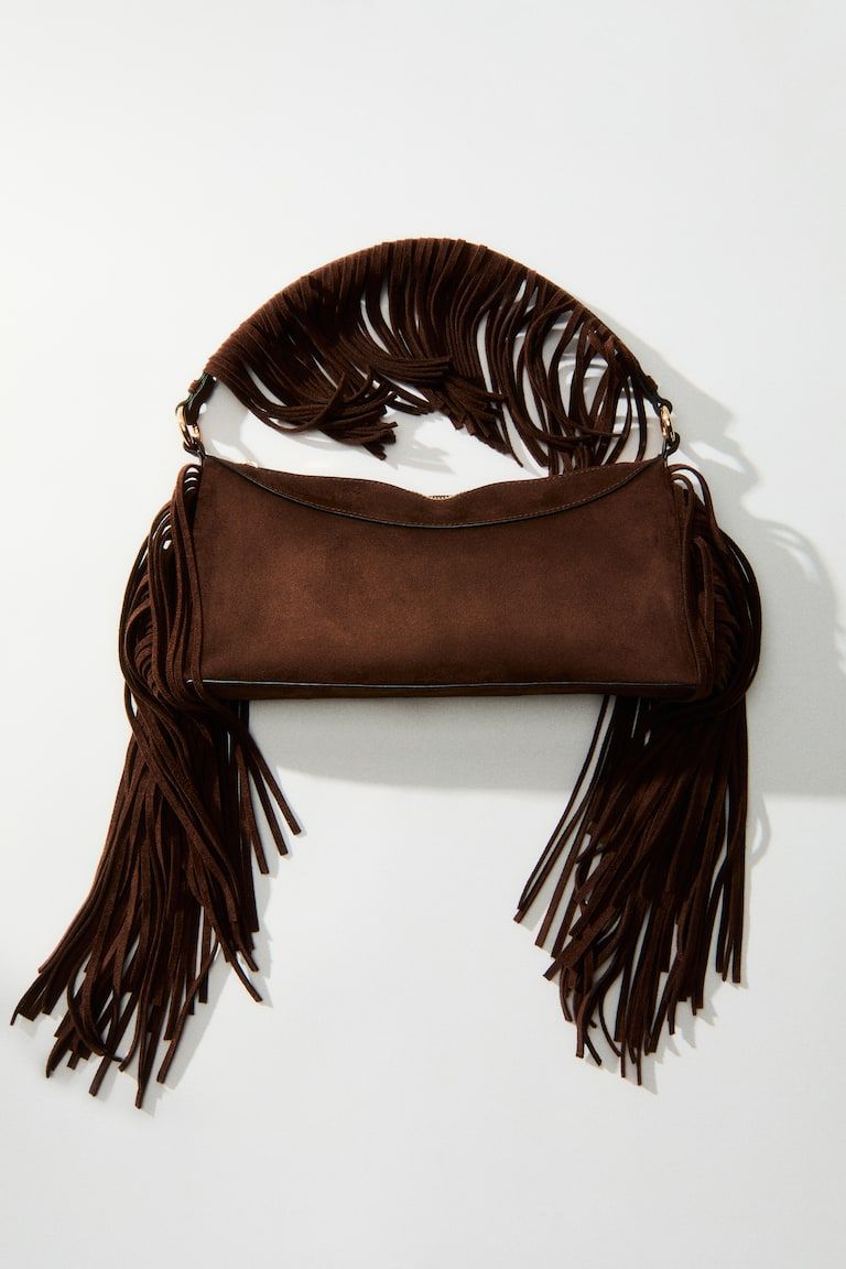 Fringe-Trimmed Shoulder Bag
