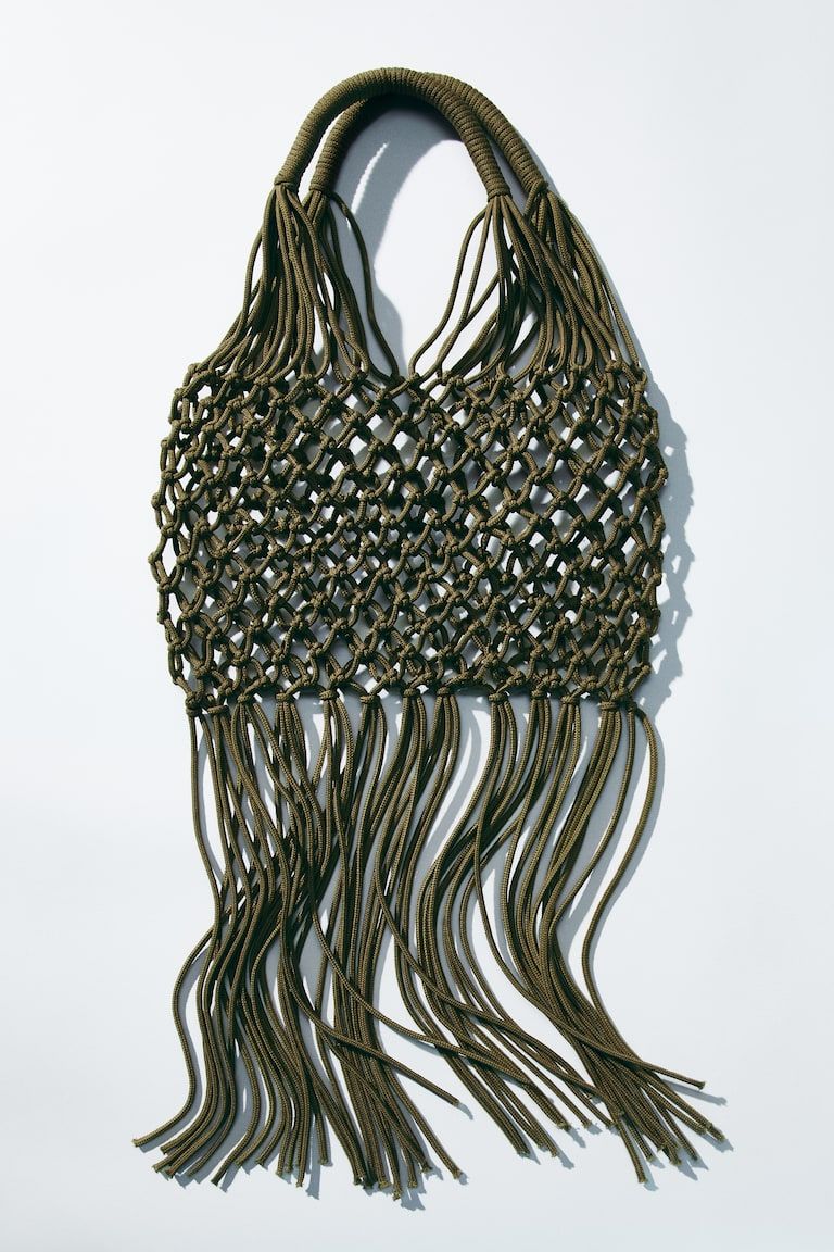 Fringed Net Shoulder Bag