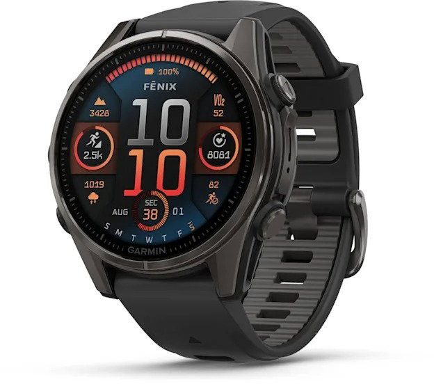 Garmin Fenix 8 43mm AMOLED Sapphire Titanium Black/Pebble Grey Band