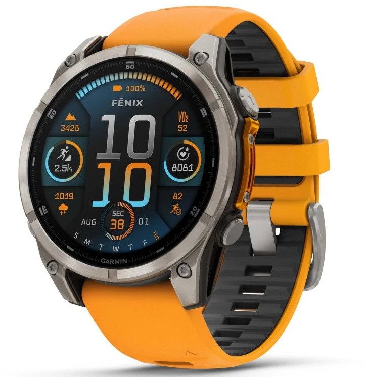 Garmin Fenix 8 47mm Sapphire Titanium Orange/Graphite