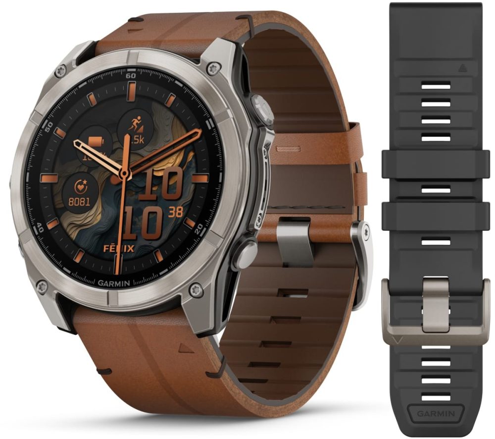 Garmin Fenix 8 51mm AMOLED Sapphire Titanium/Brown leather