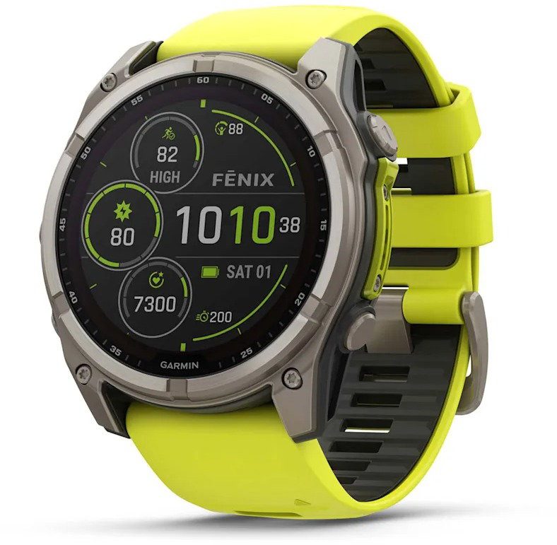 Garmin Fenix 8 51mm Solar Sapphire Titanium Amp Yellow/Graphite