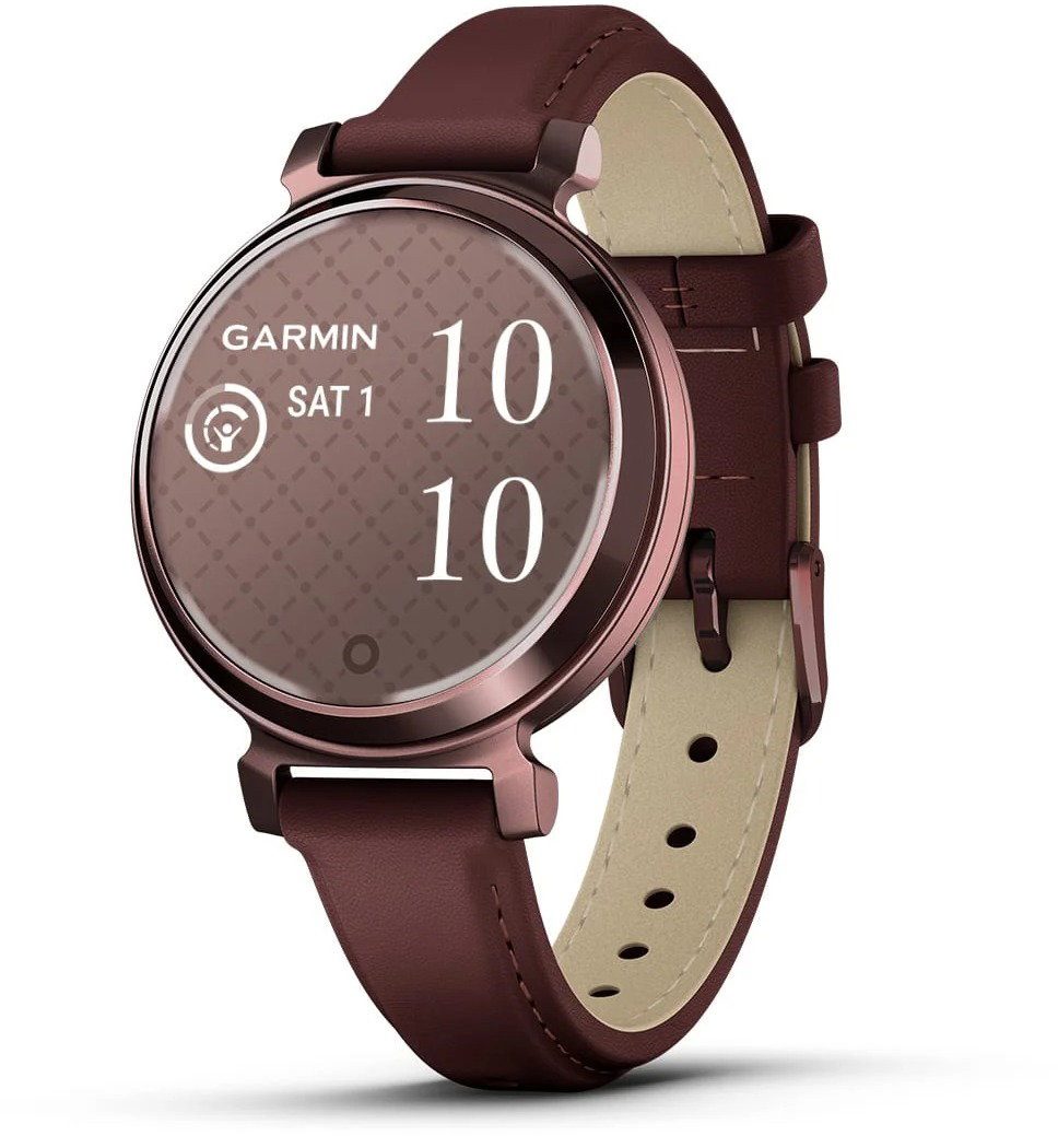 Garmin Lily 2 Classic Dark Bronze/Mulberry leather