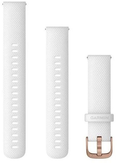 Garmin Quick Release (18 mm) Silicone, White - Rose Gold