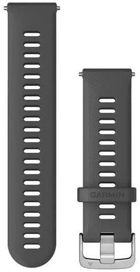 Garmin Quick Release (22 mm) Silicone, Slate Grey - Silver